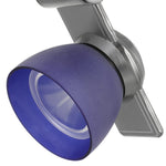Benzara 12W Integrated Metal and Polycarbonate Led Track Fixture, Silver and Blue