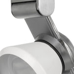 Benzara 12W Integrated Led Metal Track Fixture with Cone Head, Silver and White
