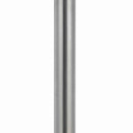Benzara Metal Table Lamp with Tubular Base and 2 Power Outlet, White and Chrome