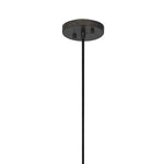 Benzara 60 Watt Metal Frame Pendant Fixture with Wood and Glass Shade, Brown