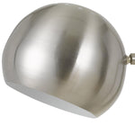 Benzara Marble Base 60W Metal Desk Lamp with 1 Electrical and 1 USB Outlet, Silver