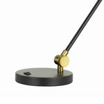Benzara 10W Led Metal Desk Lamp with Adjustable Arm, Black and Gold