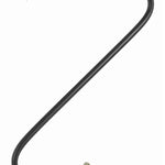 Benzara Adjustable Head Metal Desk Lamp with Curved Design Tubular Stand, Black