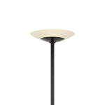 Benzara Tubular Metal Body Torchiere Lamp with Integrated Led Light, Black