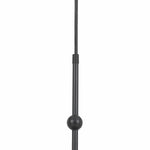 Benzara Glass Jar Design Pendant Lighting with Metal Frame, Black and Clear