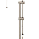 Benzara Metal Rectangular Desk Lamp with Adjustable Pole, Silver