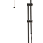 Benzara Metal Rectangular Desk Lamp with Adjustable Pole, Black