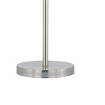 Benzara Metal Round 3 Way 28`` Table Lamp with Spider Type Shade, Silver and White
