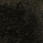 Benzara Faux Fur Pillow with Removable Cover and Zipper Closure, Black