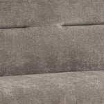 Benzara Fabric 2 Seater Loveseat Sofa with Splayed Legs, Gray and Brown