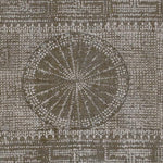 Benzara 2.5 X 8 Feet Rectangular Fabric Runner with Block Prints, Dark Gray