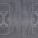 Benzara 4 X 6 Feet Fabric Rug with Fringe and Batik Prints, Blue