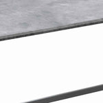 Benzara 3 Piece Faux Concrete Top Occasional Table Set, Gray and Silver