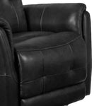 Benzara Faux Leather Upholstered Wooden Recliner with Switch Panel, Black