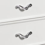 Benzara Wooden Nightstand with Faux Crystal Accents and 2 Drawers, White