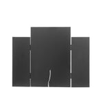Benzara Tri Fold Mirror Panel Frame Accent Decor with LED Light, Silver