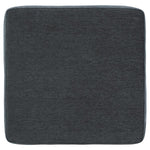 Benzara Fabric Upholstered Oversized Square Ottoman with Tapered Block Legs, Gray