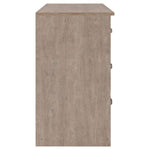Benzara 6 Drawer Wooden Dresser with Sled Base, Beige
