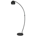 Benzara Metal Frame Floor Lamp with Adjustable Shade, Black