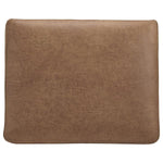 Benzara Mid Century Style Fabric Ottoman with Faux Wood Tapered Round Legs, Brown