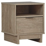 Benzara Single Drawer Wooden Nightstand with Open Shelf, Brown