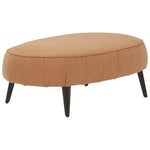 Benzara Fabric Upholstered Oversized Accent Ottoman with Metal Legs, Orange