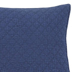 Benzara 3 Piece Diamond Quilted Polyester Queen Coverlet Set, Blue