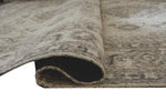 Benzara 84 x 60 Woolen Rug with Medallion Print, Medium, Gray