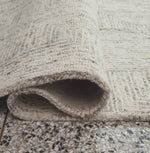 Benzara 84 x 60 Polyester Rug with Abstract Weaved Design, Medium, Gray