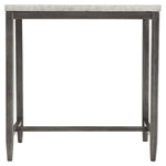 Benzara BM226532 Square Shape End Table with Faux Concrete Top,