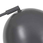 Benzara Curved Metal Desk Lamp with USB and Wireless Charging Pad, Gray