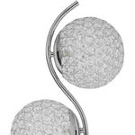 Benzara Contemporary Floor Lamp with Metal and Acrylic Ball Shades, Silver