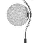 Benzara Contemporary Floor Lamp with Metal and Acrylic Ball Shades, Silver