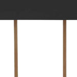 Benzara U Shaped Metal Body Table Lamp with Marble Base, Gold and Black