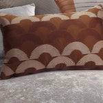 Benzara 12 Piece Queen Polyester Comforter Set with Textured Details,Gray and Brown