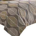 Benzara 9 Piece Queen Polyester Comforter Set with Leaf Pattern Design