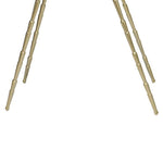 Benzara Obround Mirror Top Accent Table with Angled Metal Legs, Set of 2, Gold