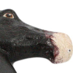 Benzara BM229274 Metal Frame Horse Head Bottle Opener, Black and Cream