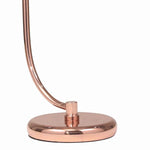Benzara Metal Desk Lamp with Trumpet Shade and Round Base, White