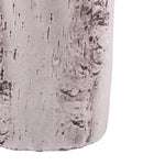 Benzara Faux Birch Cement Framed Vase, White