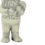 Benzara 13 Inches Cement Frame Garden Gnome, Gray