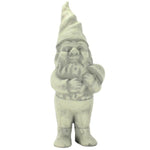 Benzara 13 Inches Cement Frame Garden Gnome, Gray