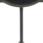 Benzara Oval Carved Metal Chalkboard Stand, Black and Brass