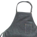 Benzara Cotton Baker Apron with Reinforced Pockets, Gray