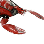 Benzara Reclaimed Metal Lobster Design Accentdecor, Red and Black