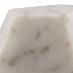 Benzara Dodecahedron Shape Geometric Marble Object, White