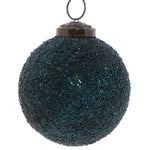Benzara Glass Ornaments with Crystalized Texture, Set of 6, Multicolor