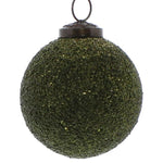 Benzara Glass Ornaments with Crystalized Texture, Set of 6, Multicolor