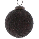 Benzara Glass Ornaments with Crystalized Texture, Set of 6, Multicolor