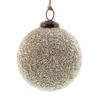 Benzara 5 Inch Glass Ornaments with Crystalized Texture, Set of 6, Multicolor